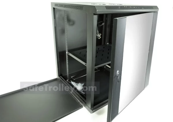 15U Wall Mount Server Rack W6615G Glass Door - Image 3