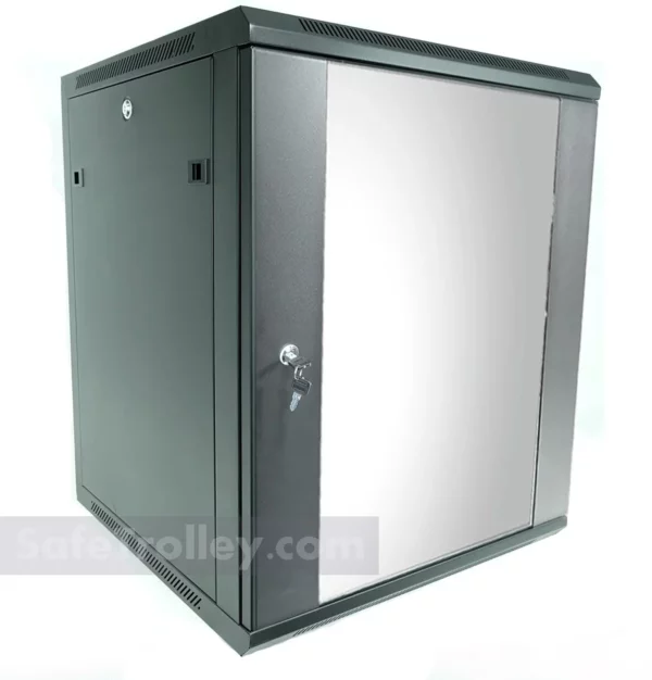 15U Wall Mount Server Rack W6615G Glass Door