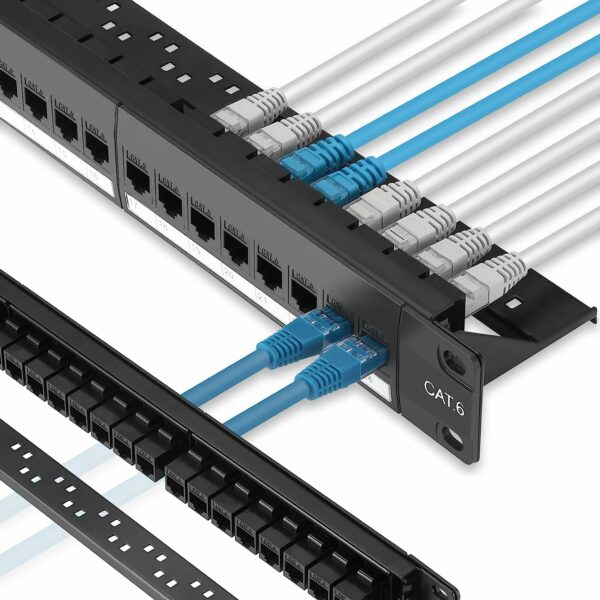 24 Ports CAT 6 Patch Panel (Inline Coupler)