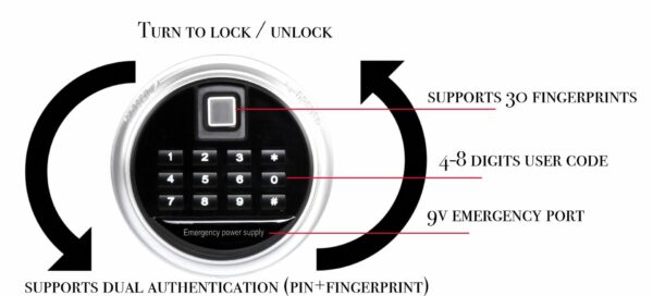 NIKAWA Fingerprint Safe 70FSB - Image 6