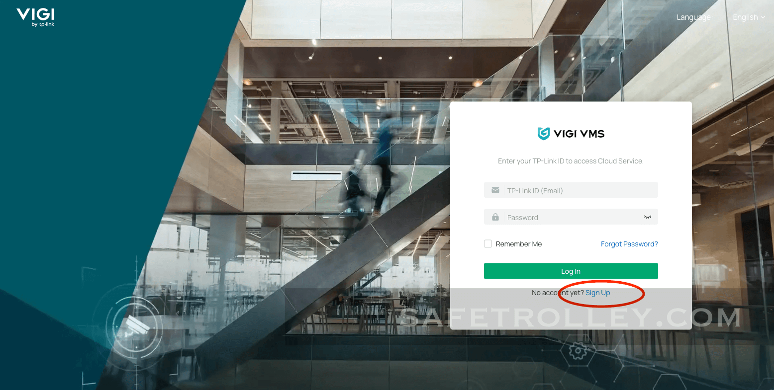 How to Sign up at TP Link Vigi VMS