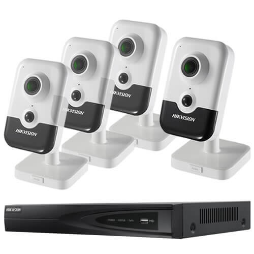 SafeTrolley 2-Way Audio HD IP CCTV Camera Package (4Ch system) by Hikvision