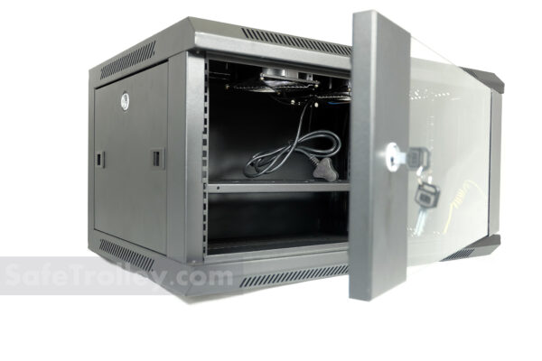 6U Wall Mount Server Rack W6406G Glass Door - Image 2