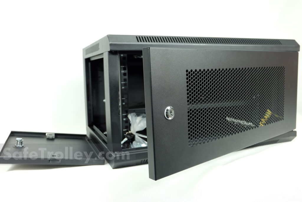 6U Wall Mount Server Rack W6406M Mesh Door - SafeTrolley