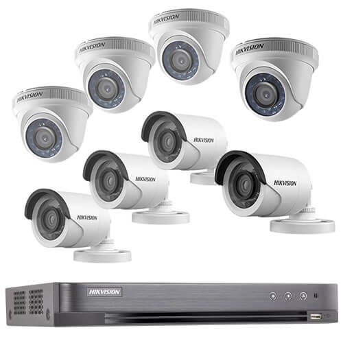 SafeTrolley® HD-TVI 1080P CCTV Camera Package (8Ch System) by Hikvision