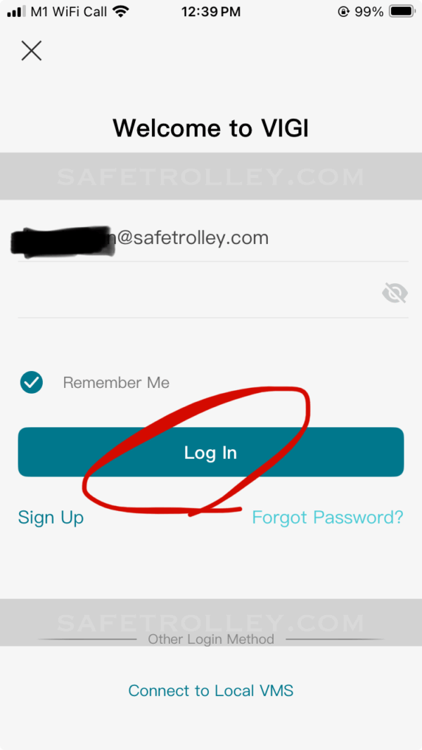 How to Login Vigi VMS Mobile